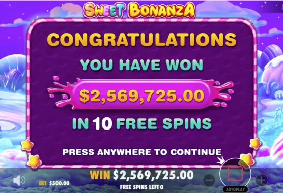 Sweet Bonanza Free Spins